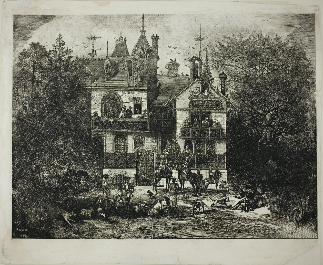 Départ pour la chasse - Rodolphe Bresdin