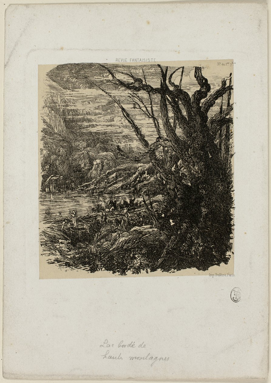 Lac dans les montagnes, de Revue Fantaisiste - Rodolphe Bresdin
