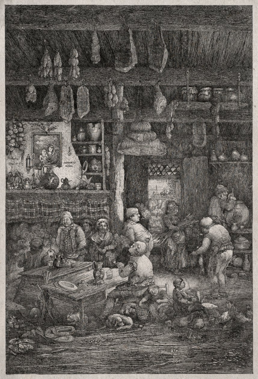 Intérieur moldave, 1856 - Rodolphe Bresdin