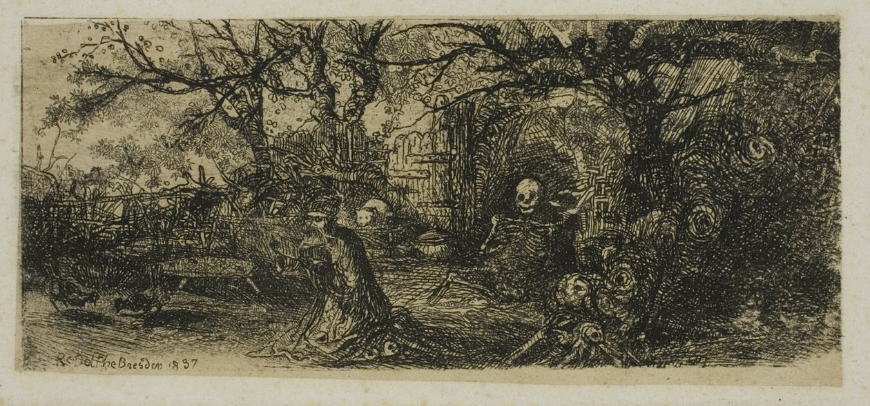Saint Antoine et la Mort - Rodolphe Bresdin