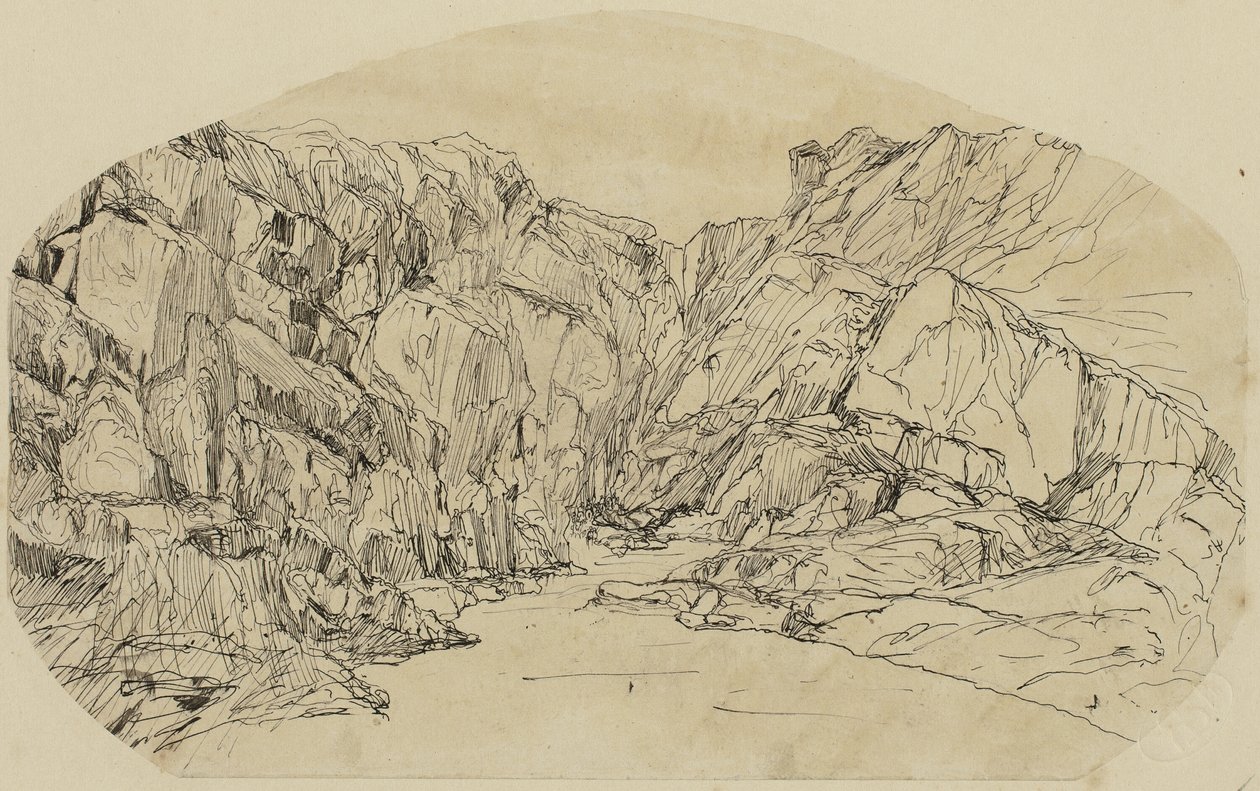 De la vapeur dans une gorge - Rodolphe Bresdin