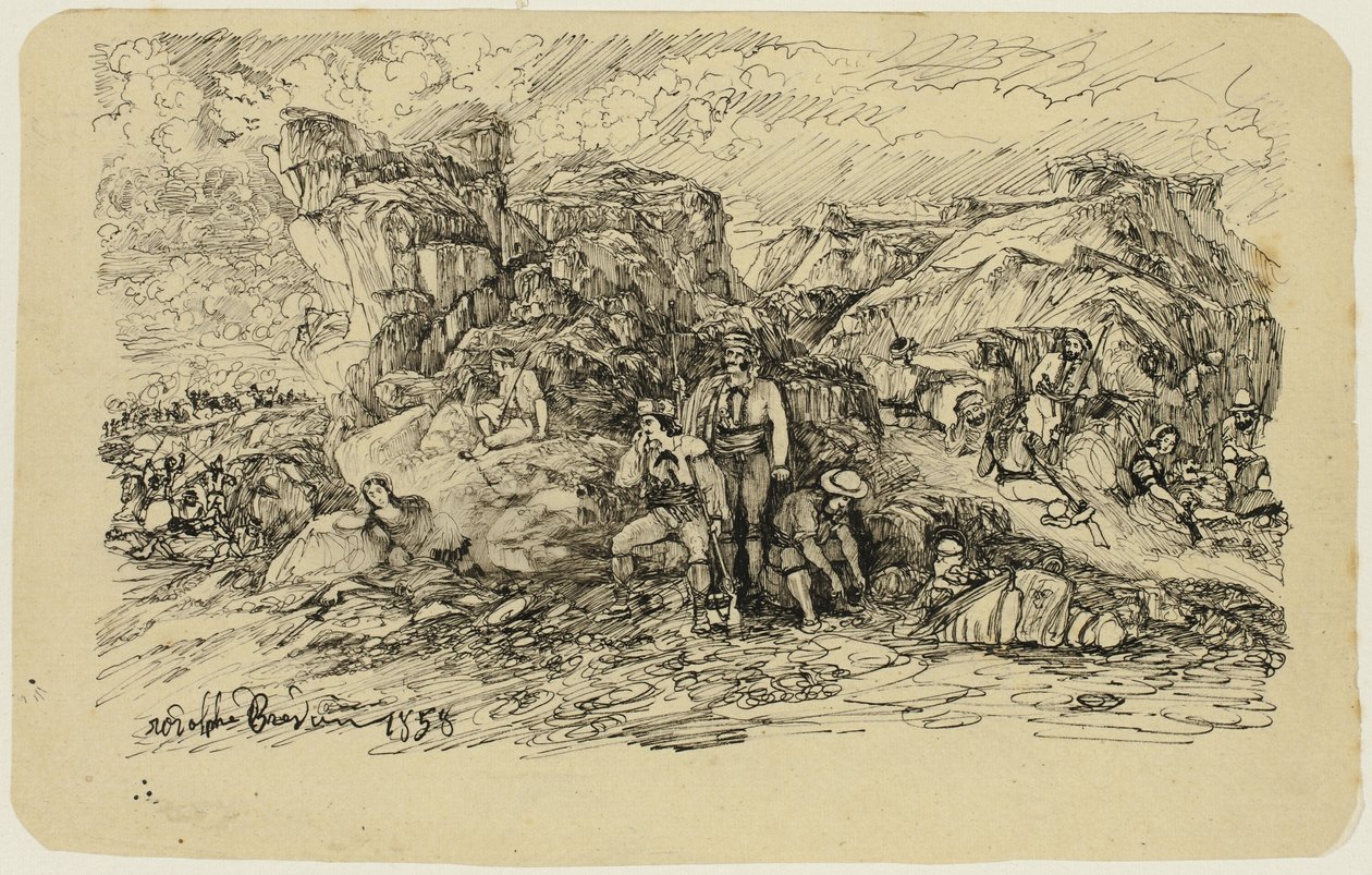 Les contrebandiers - Rodolphe Bresdin