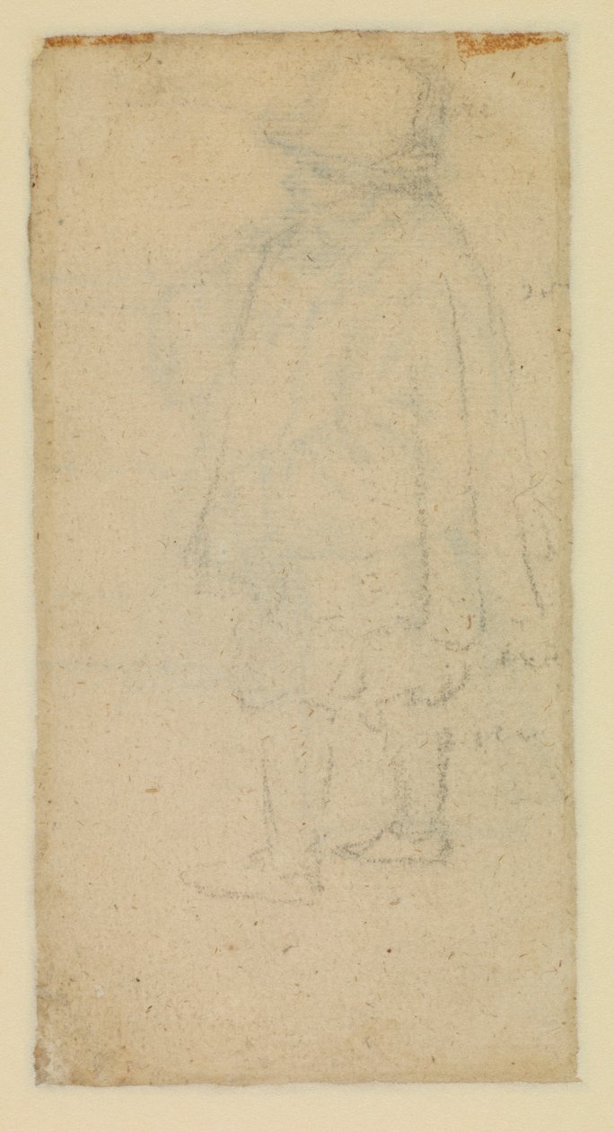 Homme vu de dos (verso) - Roelandt Jacobsz and Bruegel Pieter the Elder Savery