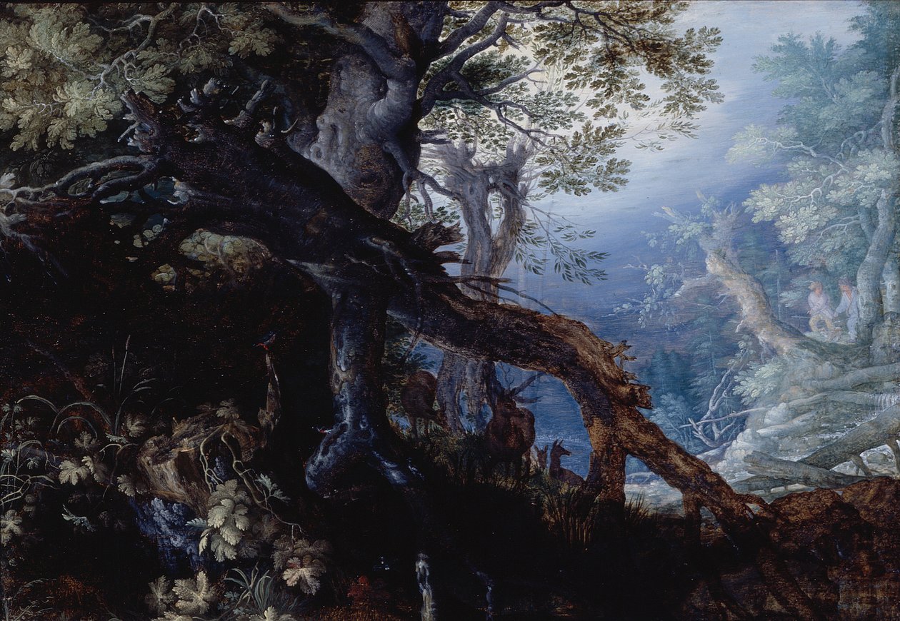 Forêt avec cerfs, vers 1608-10 (huile sur panneau) - Roelandt Jacobsz. Savery