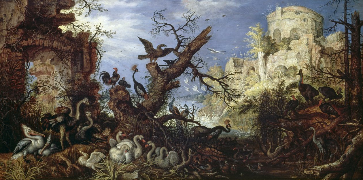 Paysage avec des oiseaux - Roelandt Jacobsz. Savery