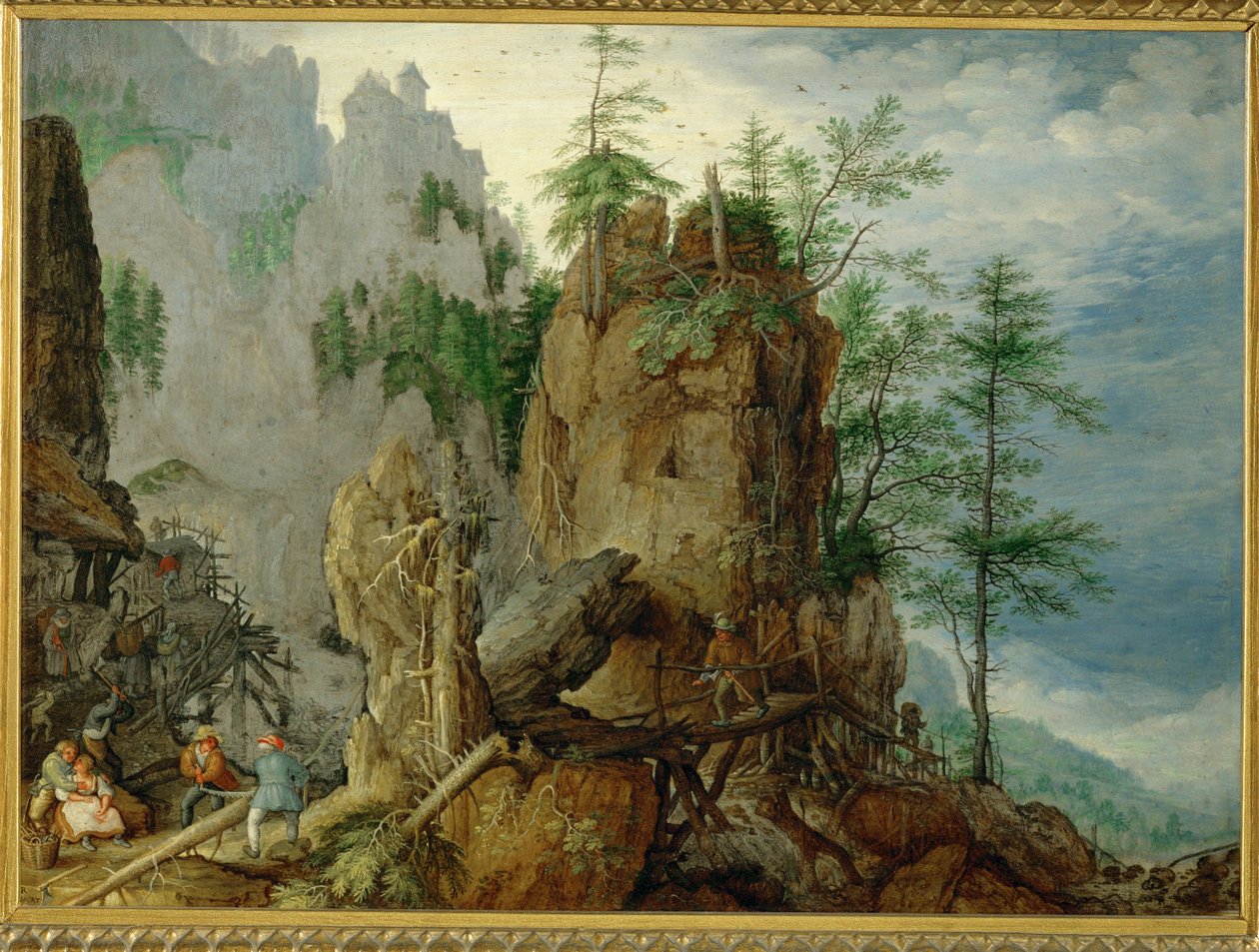 Paysage de montagne avec (cuivre) - Roelandt Jacobsz. Savery