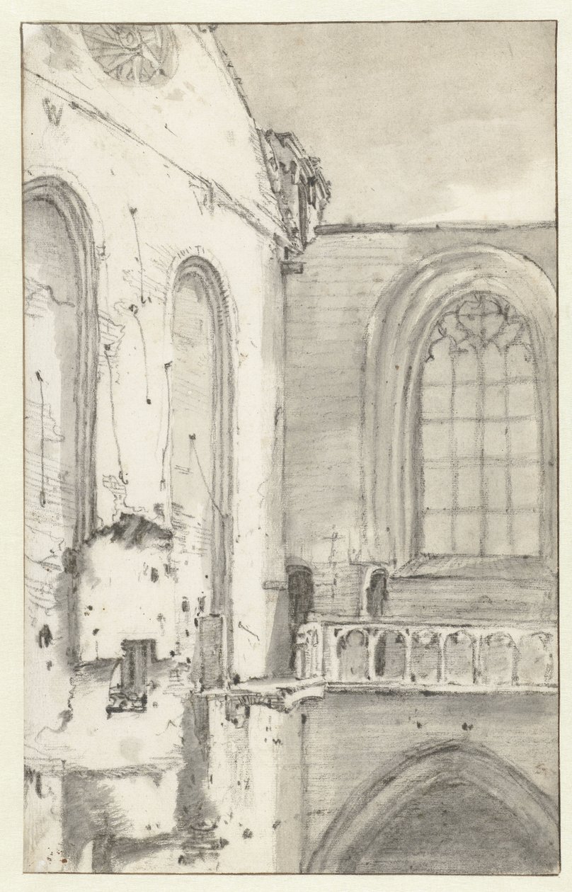 Vue du transept de la Nieuwe Kerk, Amsterdam, après l