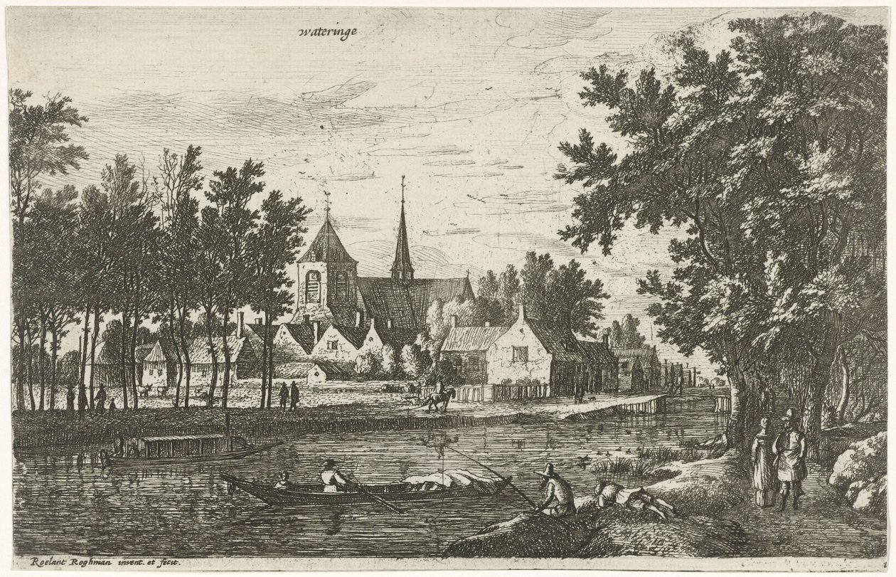 Vue de Wateringen (Dorpsgezichten in de Noordelijke Nederlanden) - Roelant Roghman