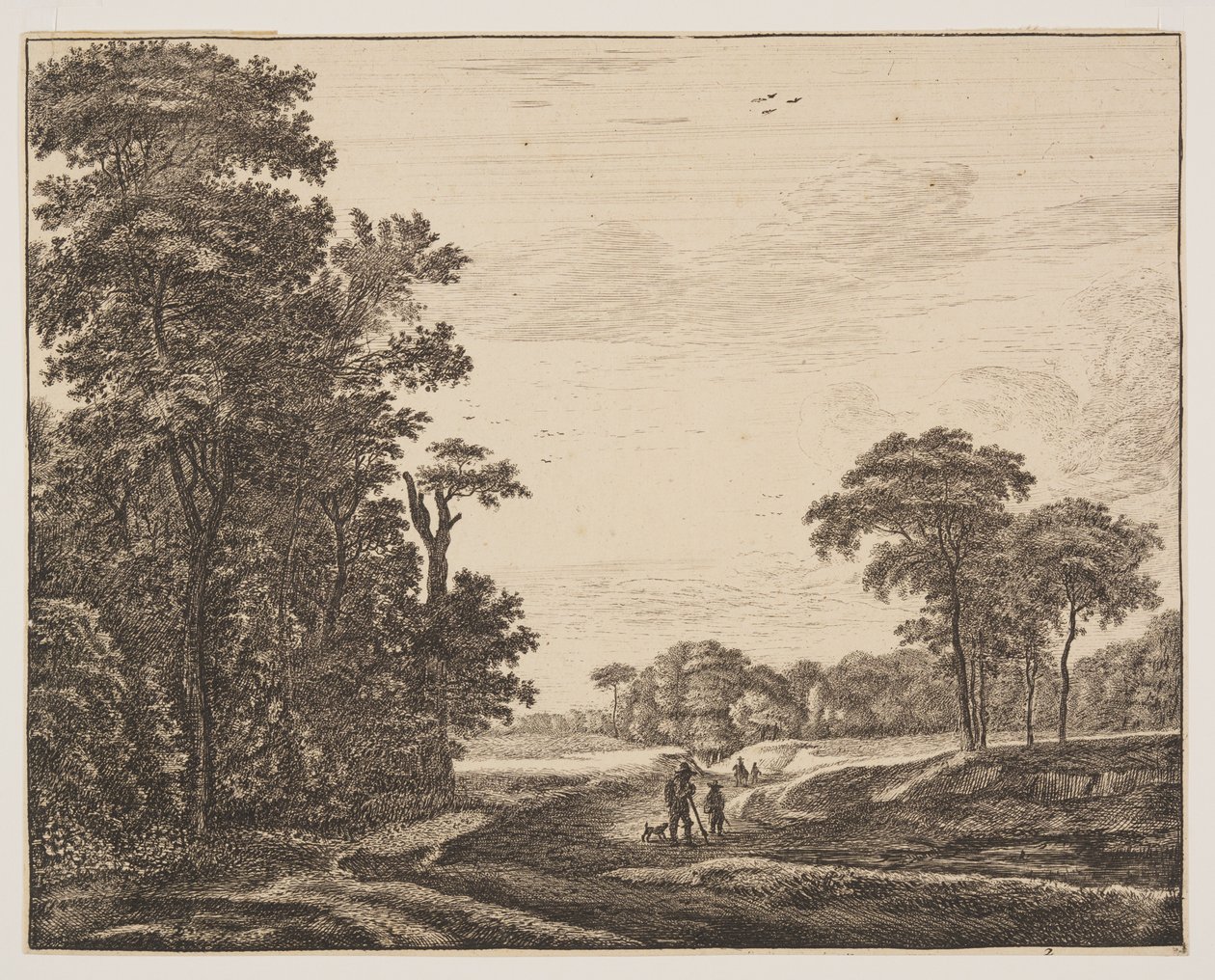 Planche 2, tirée de Six vues dans le bois de La Haye - Roelant Roghman