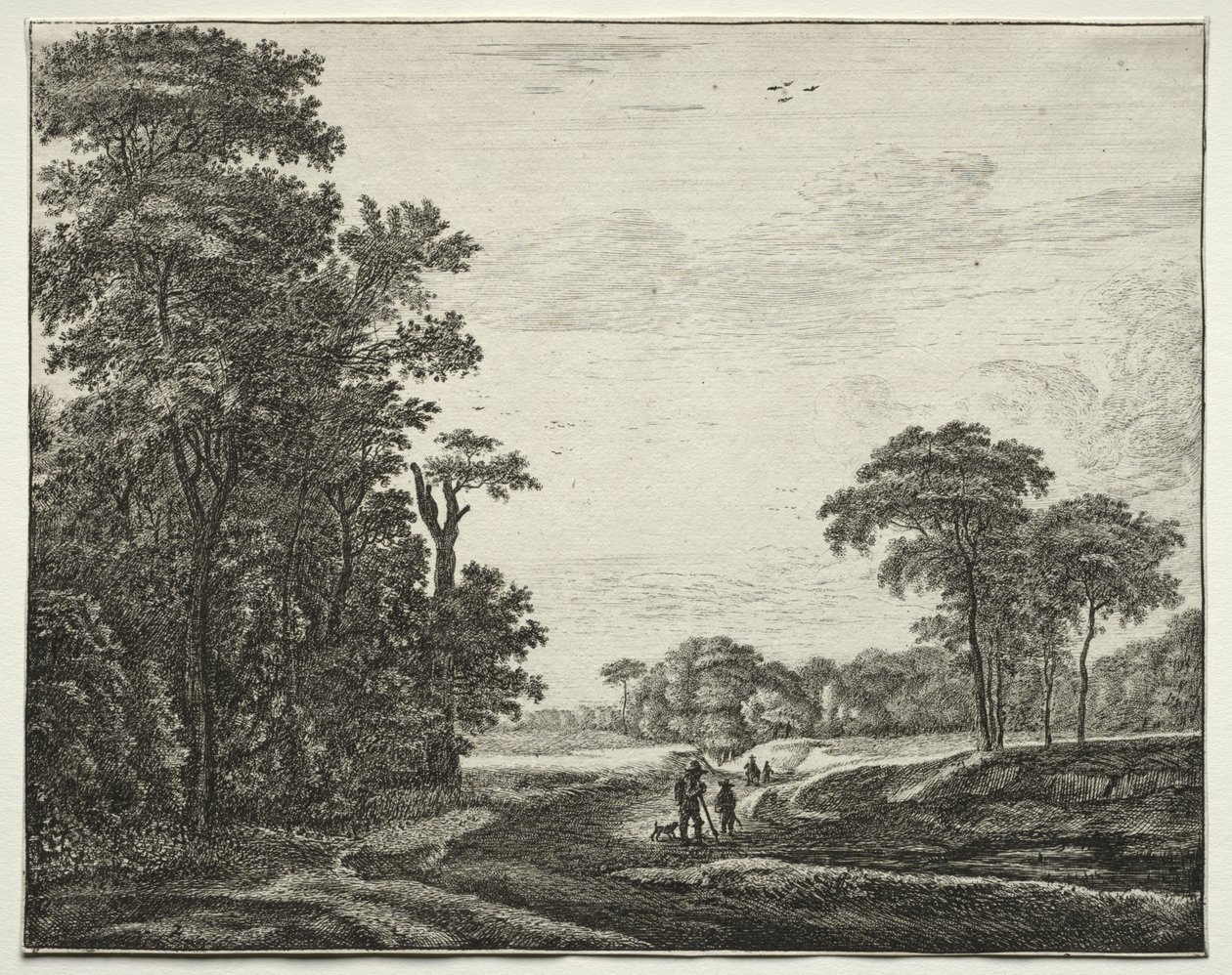 Six vues dans le bois de La Haye : Plaque 2 - Roelant Roghman