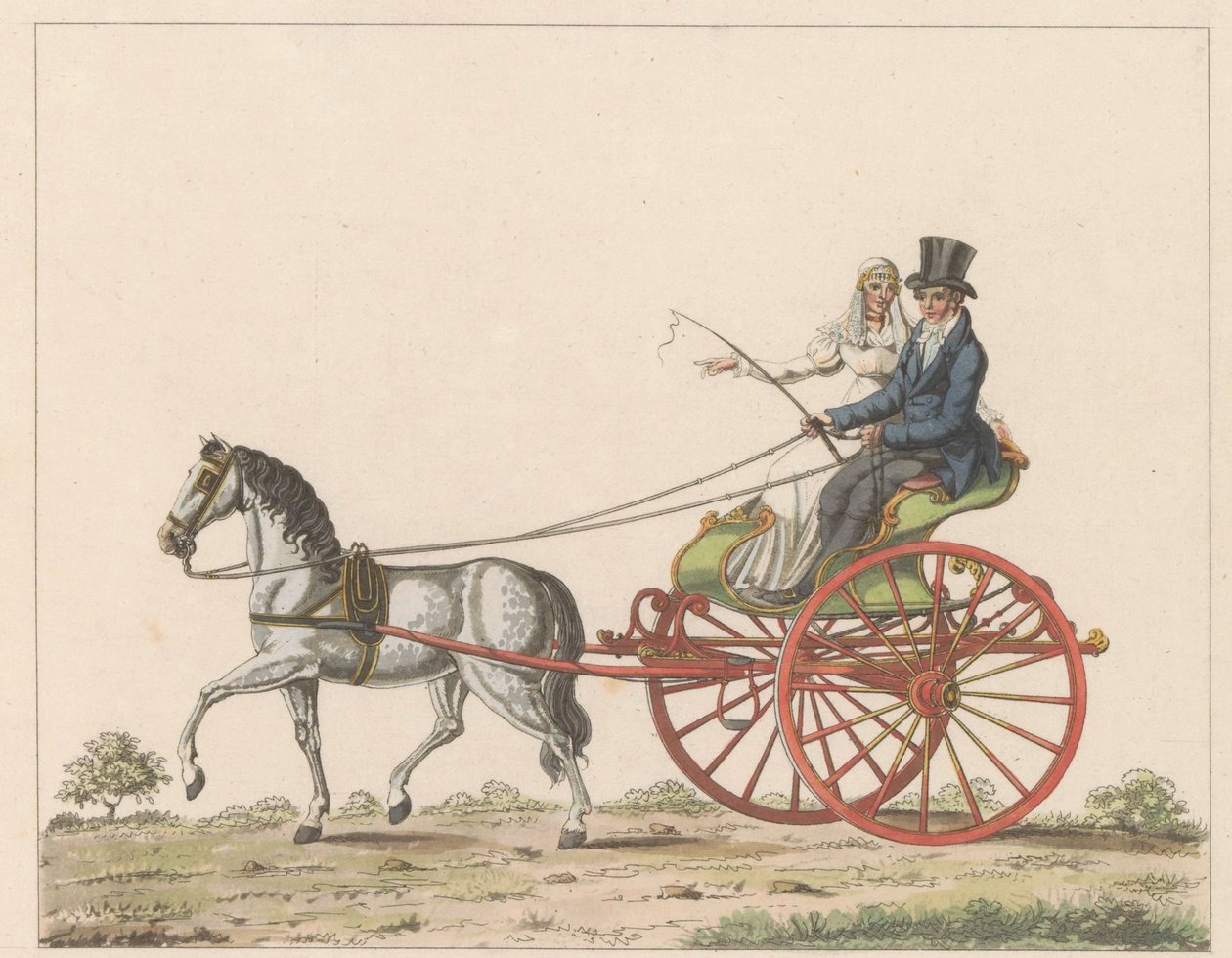 Chaise hollandaise, vers 1825 - Roelof van der Meulen