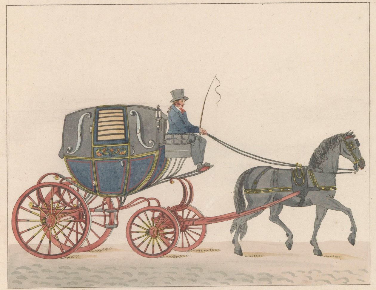 Un Fiacre de Louage en usage à Amsterdam A ij connu sous la nom de Brommertje - Roelof van der Meulen