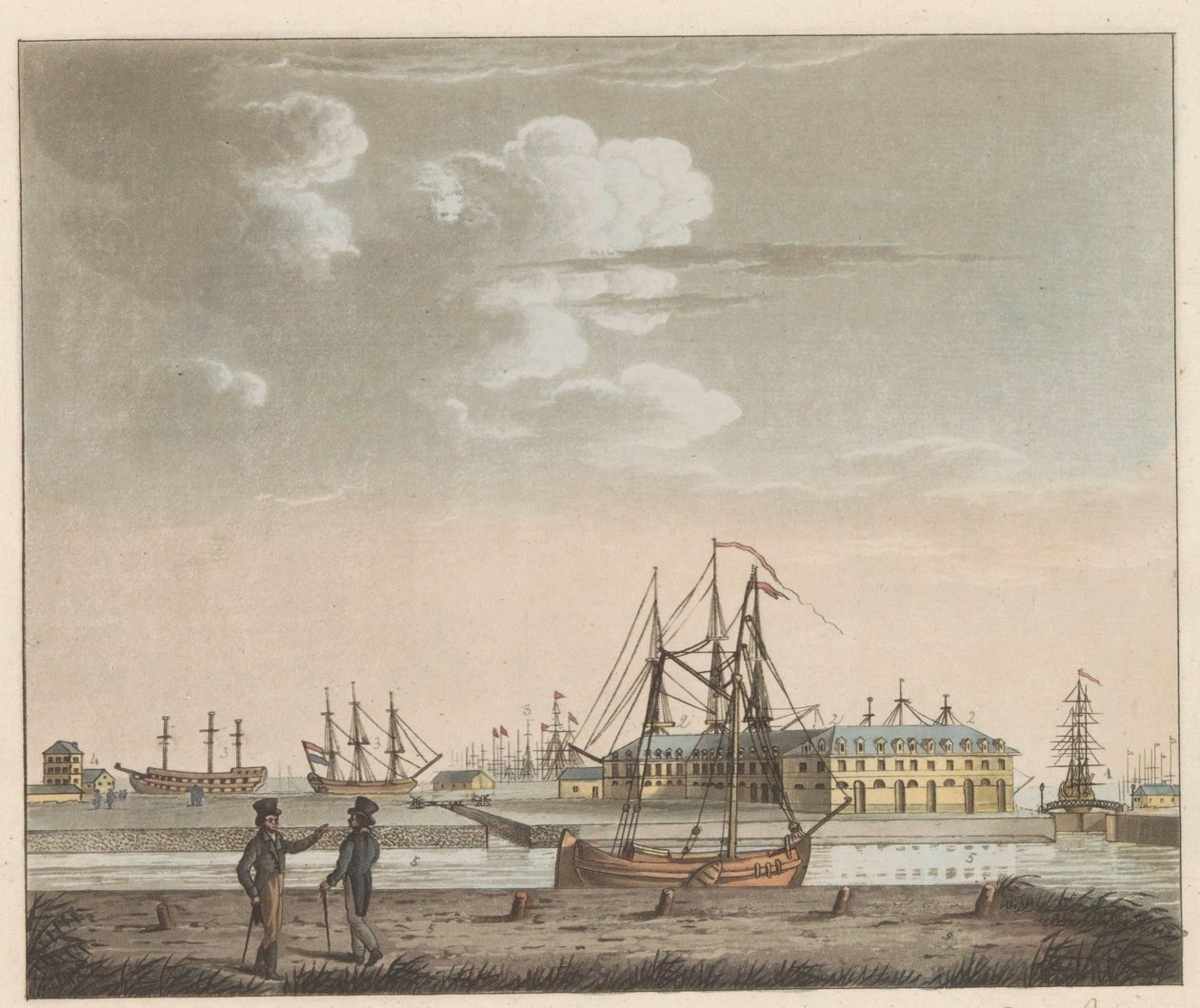Vue de Willemsoord au helder près du Nieuwendiep, et L