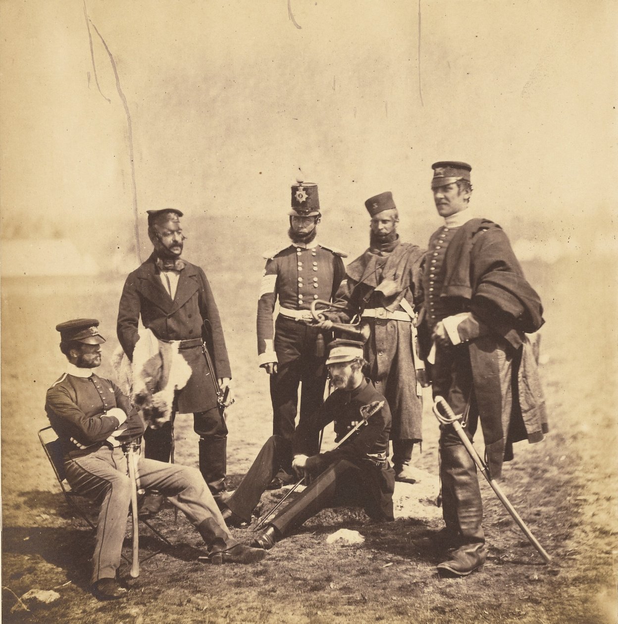 Le général de brigade Van Straubenzee et les officiers des Buffs - Roger Fenton