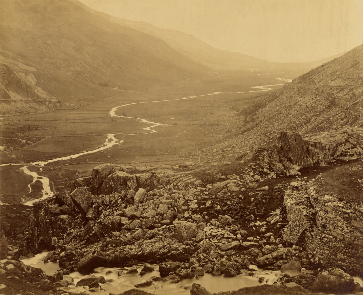 Glyn Francon, depuis le lac Ogwen - Roger Fenton