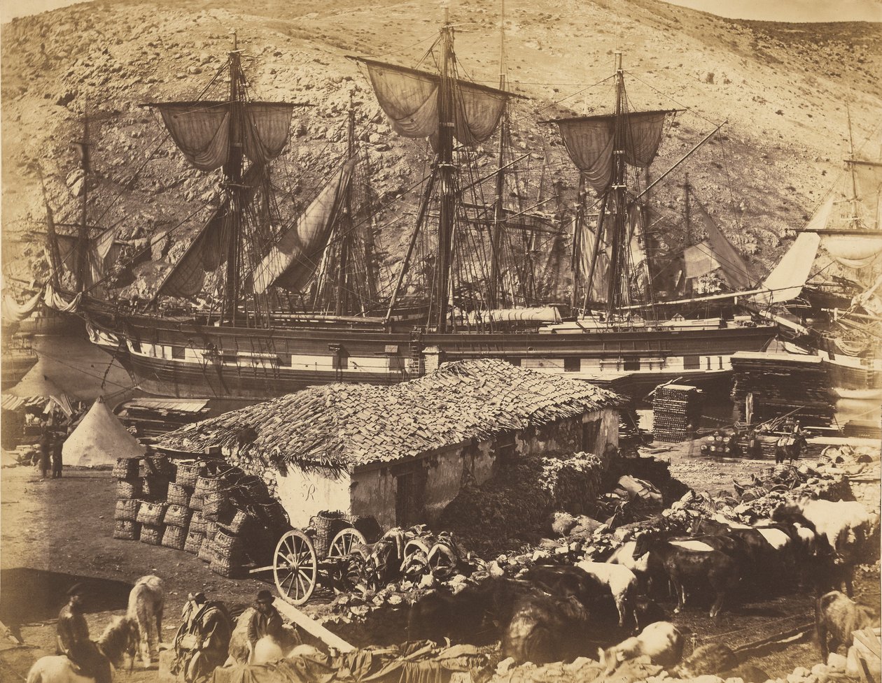Port de Balaklava, le quai du bétail - Roger Fenton
