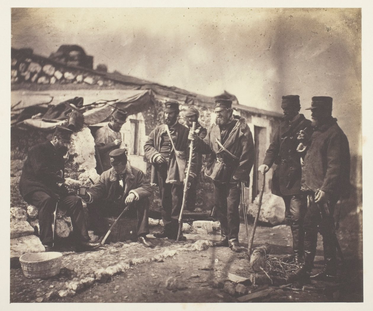 Le lieutenant-colonel Shadforth et les officiers du 57e régiment - Roger Fenton