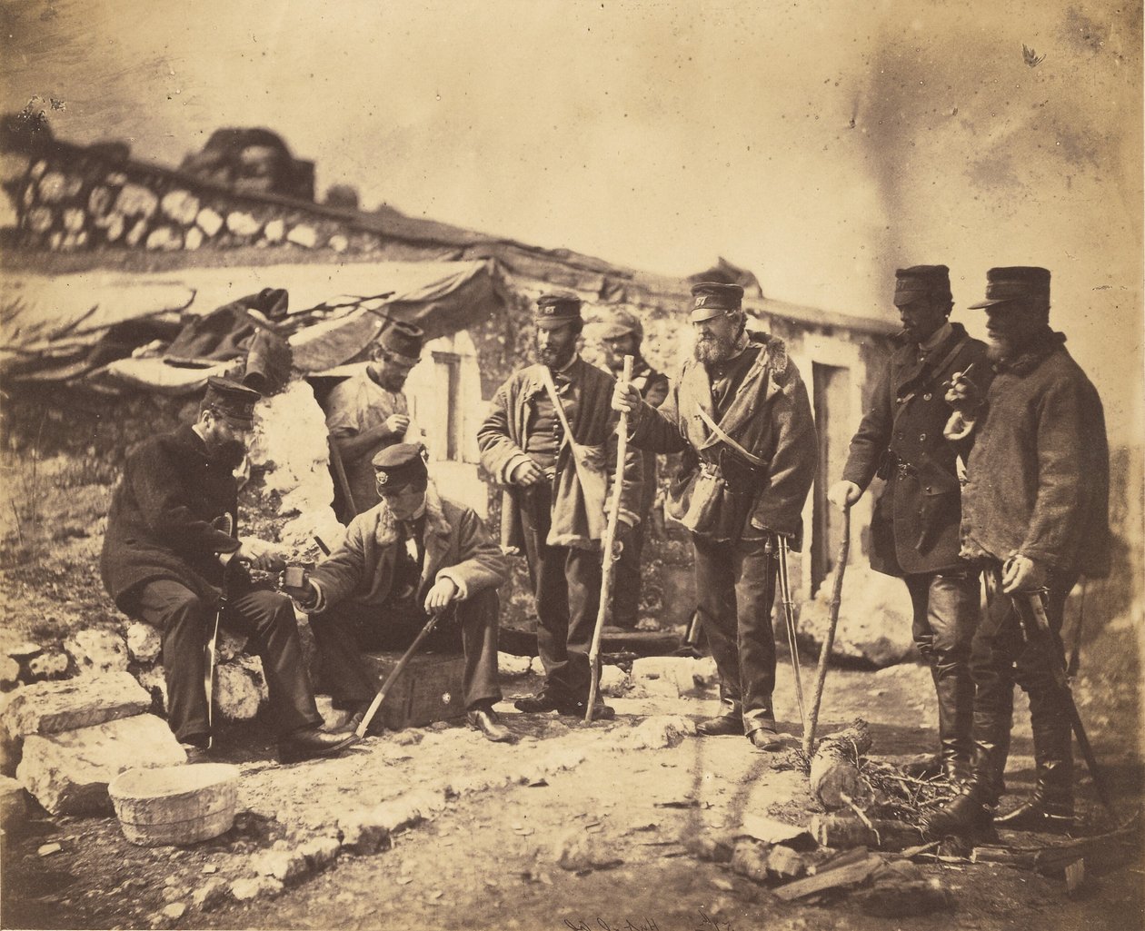 Lieutenant-colonel Shadforth et officiers du 57e - Roger Fenton