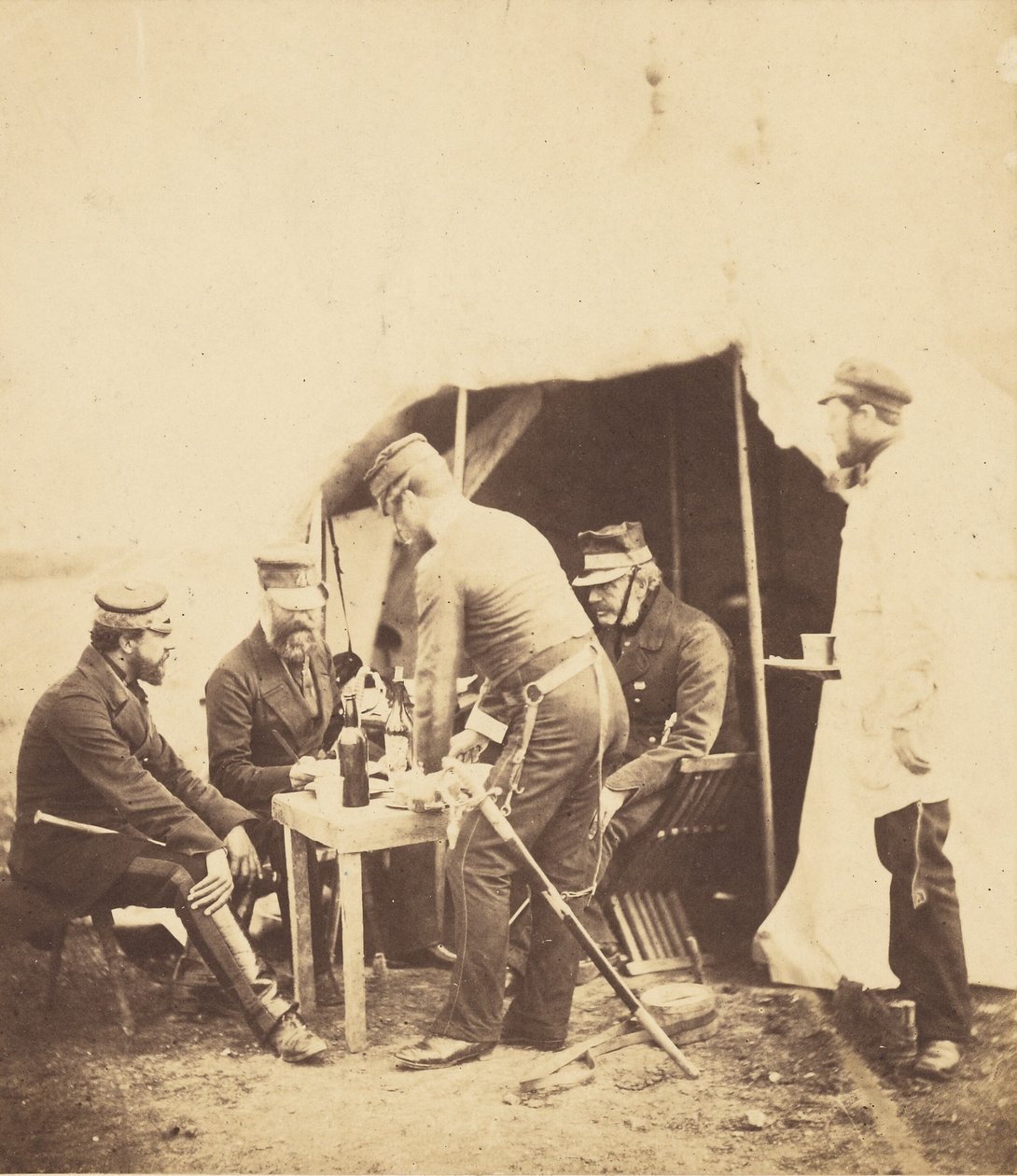 Major général Garrett et officiers du 46e - Roger Fenton