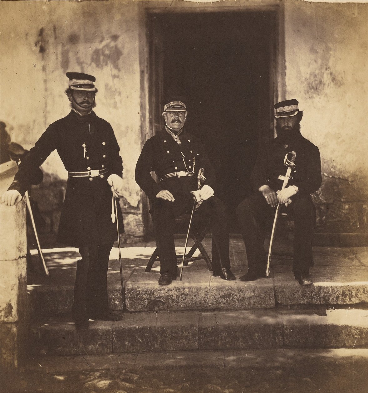 Le général de division Lockyer et deux membres de son état-major - Roger Fenton