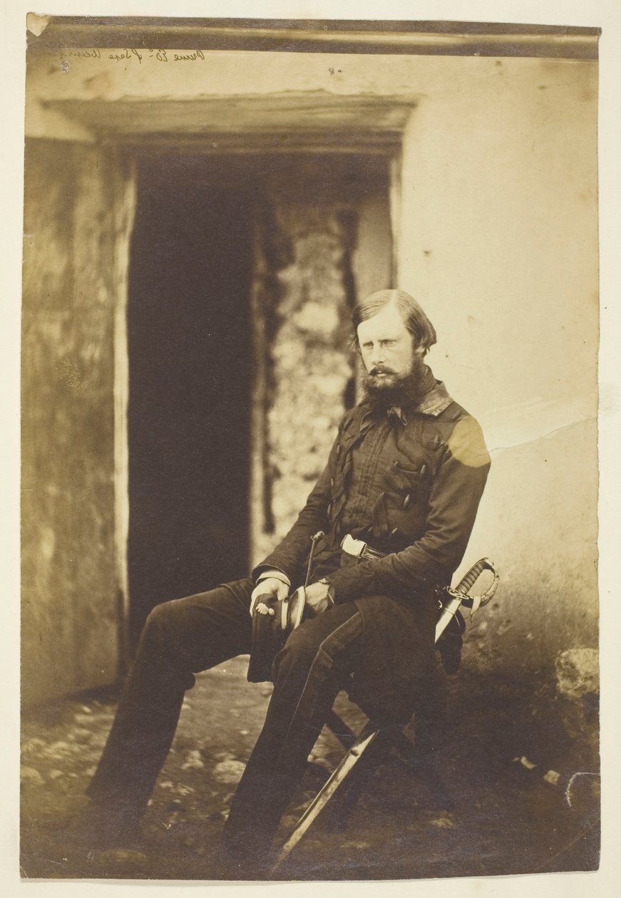 Le prince Édouard de Saxe-Weimar, photographié sur le terrain, Crimée - Roger Fenton