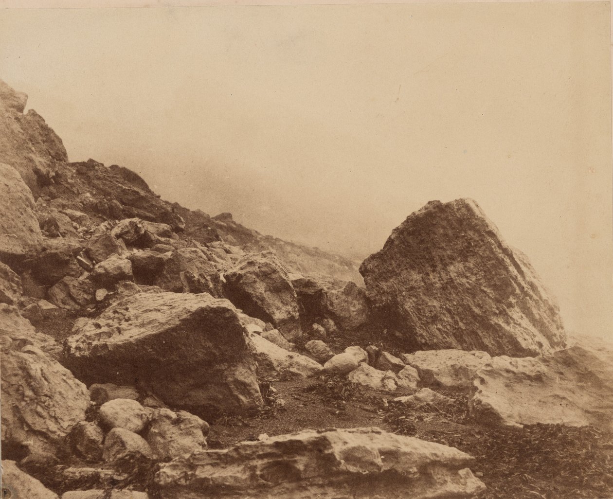 Rocken End dans la tempête, île de Wight, c. 1853 (photo) - Roger Fenton