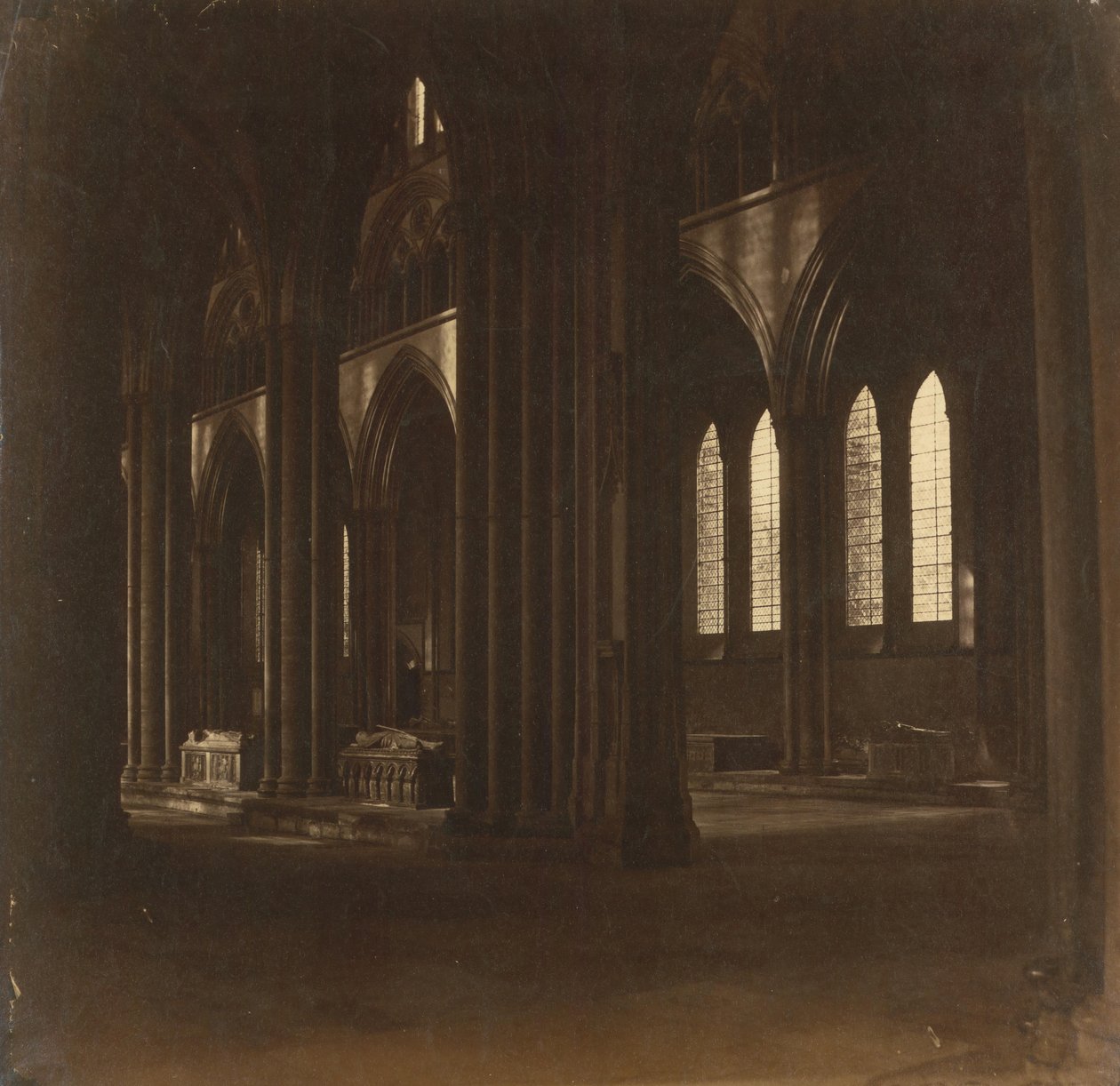 Cathédrale de Salisbury - La nef, depuis le transept sud - Roger Fenton