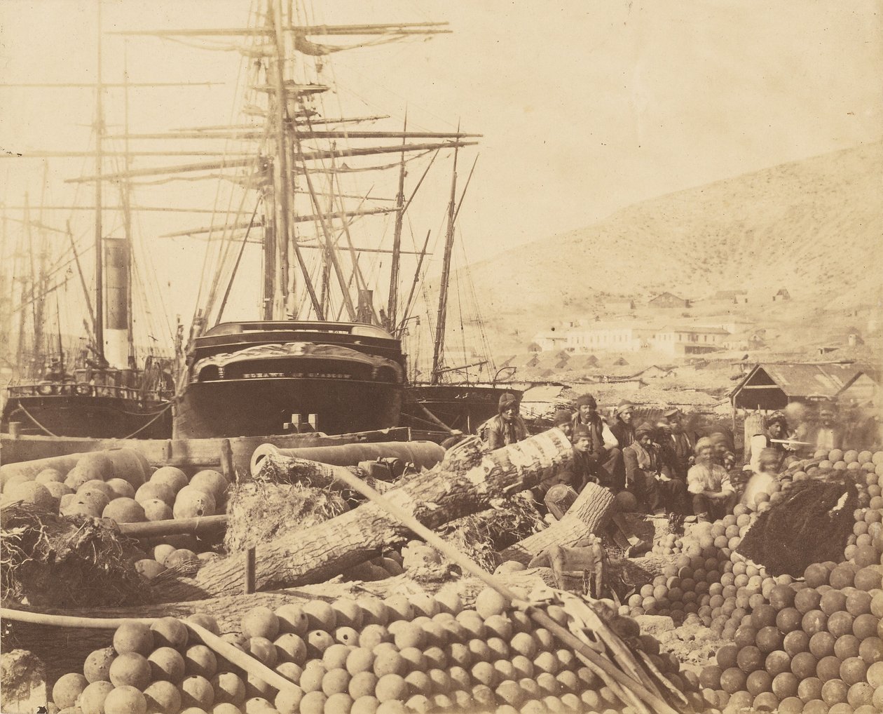Le quai des munitions, Balaklava - Roger Fenton