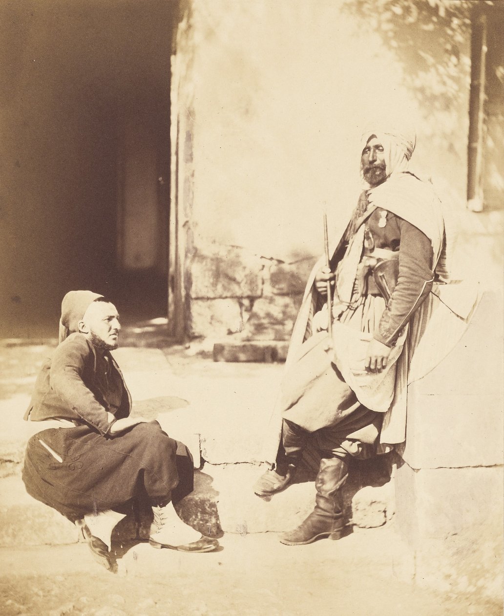Zouave et spahi, serviteurs du maréchal Pélissier - Roger Fenton