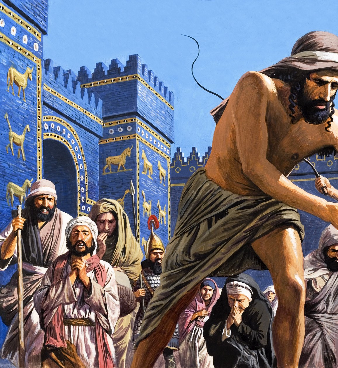 Les derniers jours de la grandeur, extrait de "Babylon the Mighty" (gouache sur papier) - Roger Payne