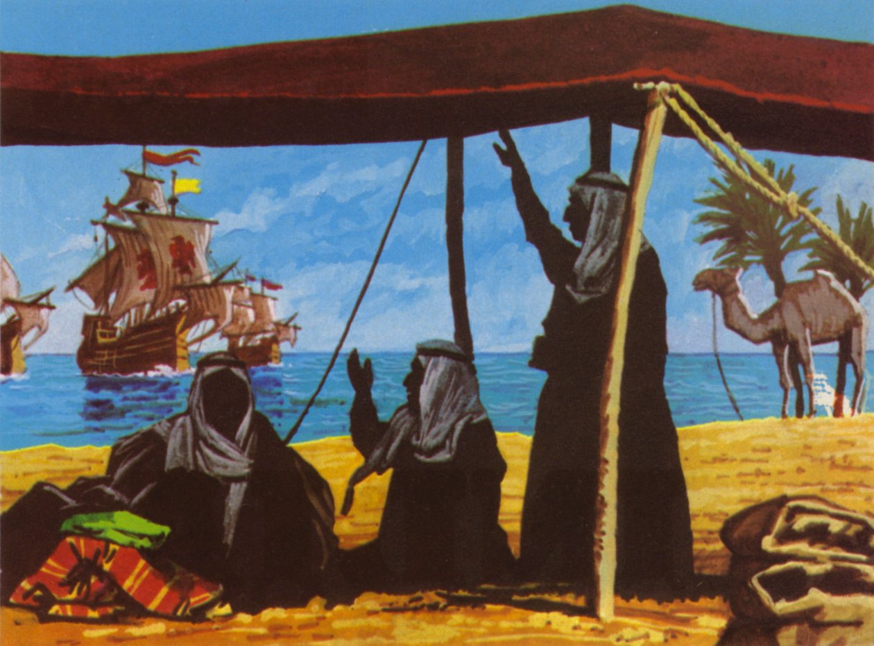 Vasco Da Gama (lithographie couleur) - Roger Payne