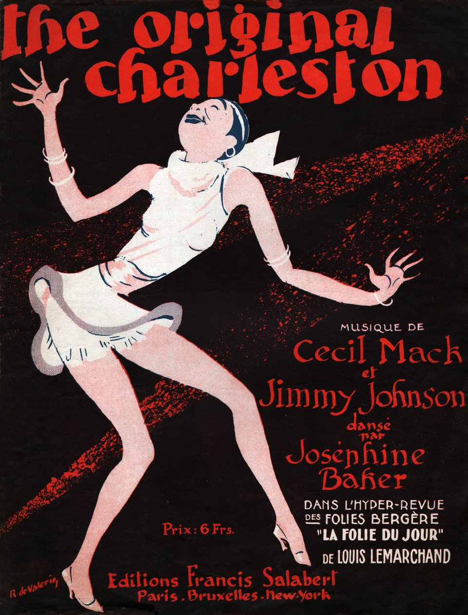 Josephine Baker dans le magazine « La Folie du Jour ». 1927 - Roger de Valerio