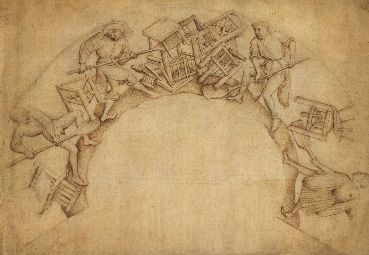 Hommes pelletant des chaises - Rogier van der Weyden