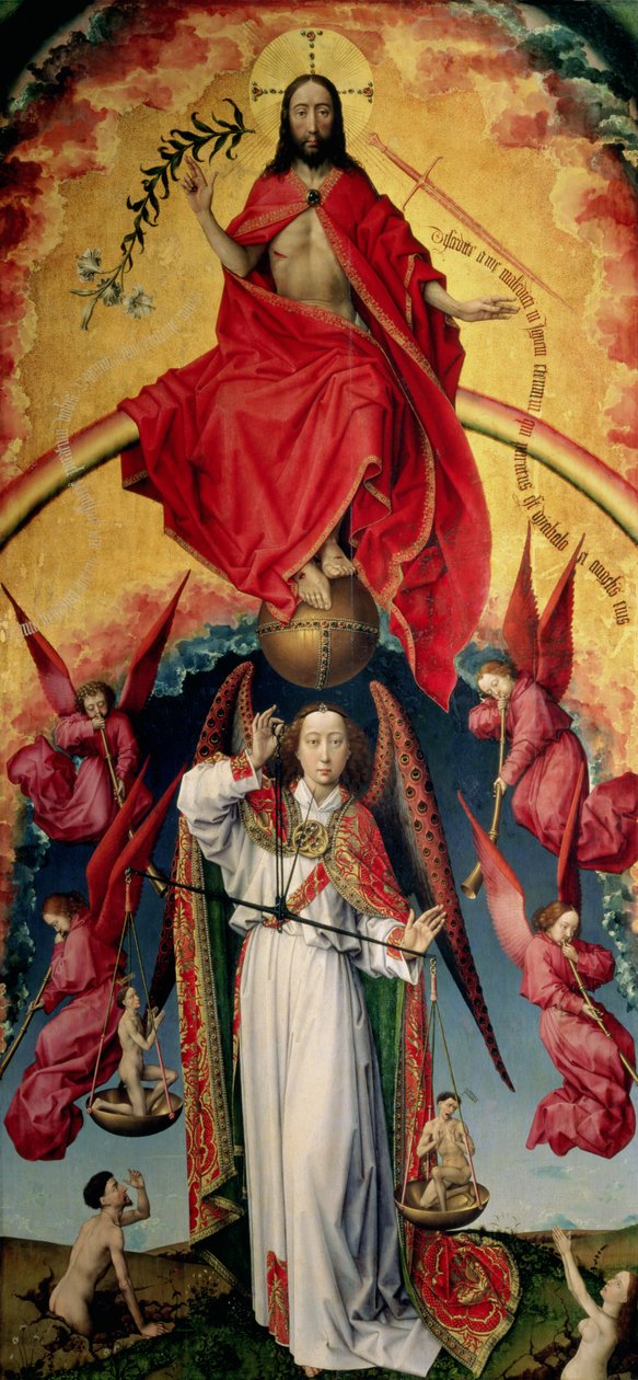 Saint Michel pesant les âmes, du Jugement Dernier, vers 1445-50 - Rogier van der Weyden
