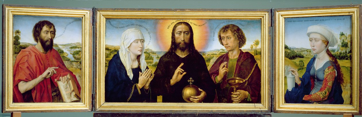 Le triptyque de la famille Braque, Saint Jean-Baptiste, Christ le Rédempteur entre la Vierge et Saint Jean l