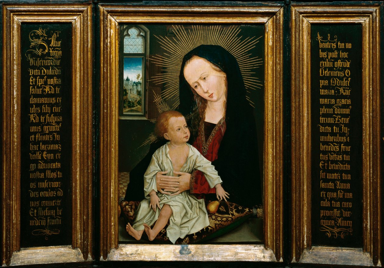 Salve Regina (Salve, O Reine, prière catholique), représentation de la Vierge et l