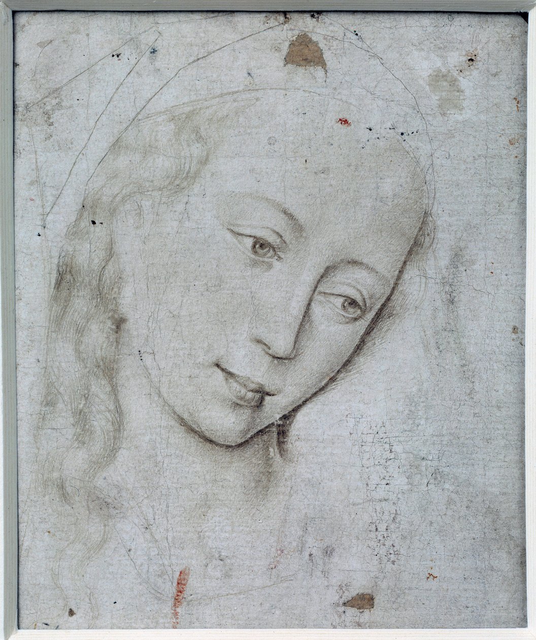 Tête de la Vierge Dessin de Rogier Van Der Weyden - Rogier van der Weyden