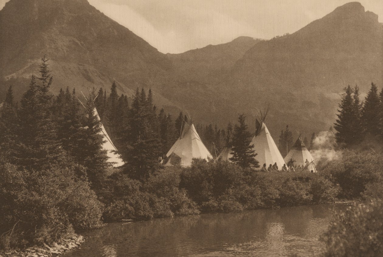Sur la berge, Piegan, Montana, 1915 (photo) - Roland W. Reed