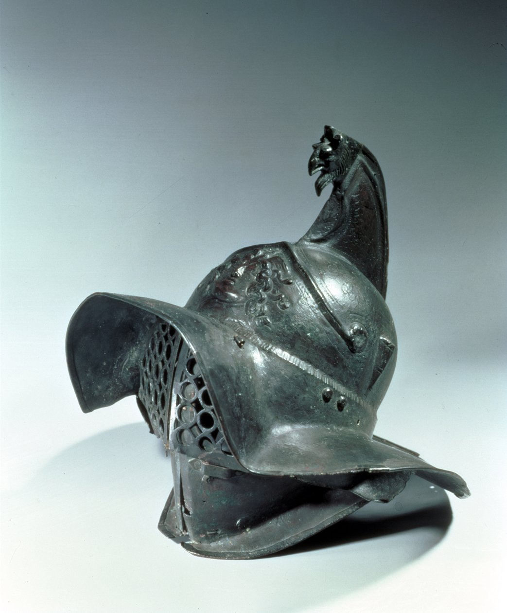 Casque en bronze de gladiateur thrace, romain, 1er siècle après J.-C. - Roman