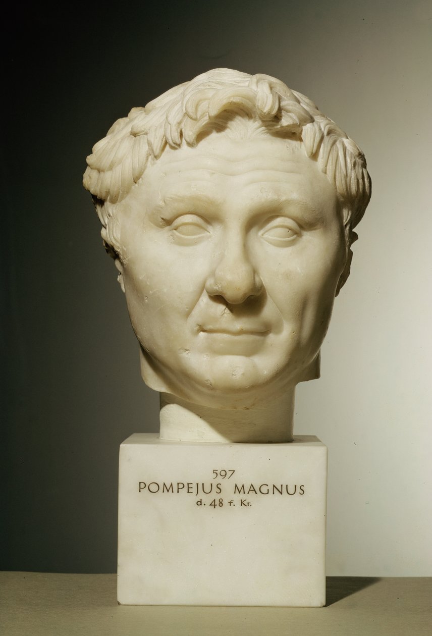 Buste de Pompée (106-48 av. J.-C.) vers 60 av. J.-C. - Roman