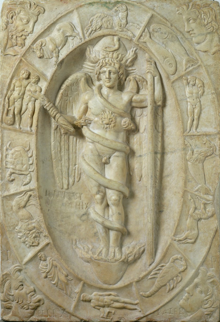 Relief mithriaque représentant une divinité jeune, peut-être Mithra - Roman