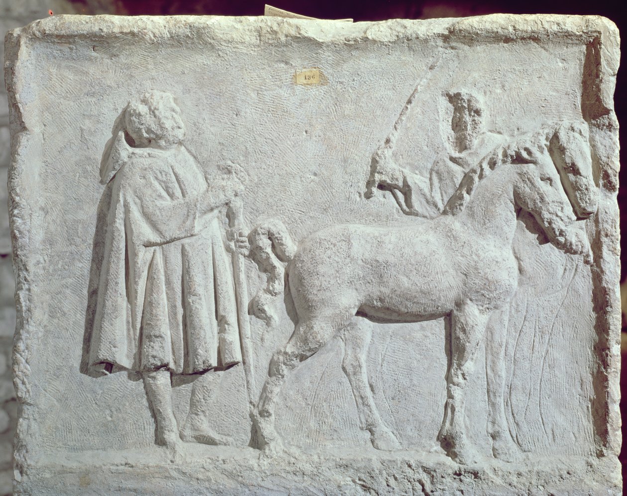 Relief représentant un marché aux chevaux, 2e-3e siècle après J.-C. - Roman