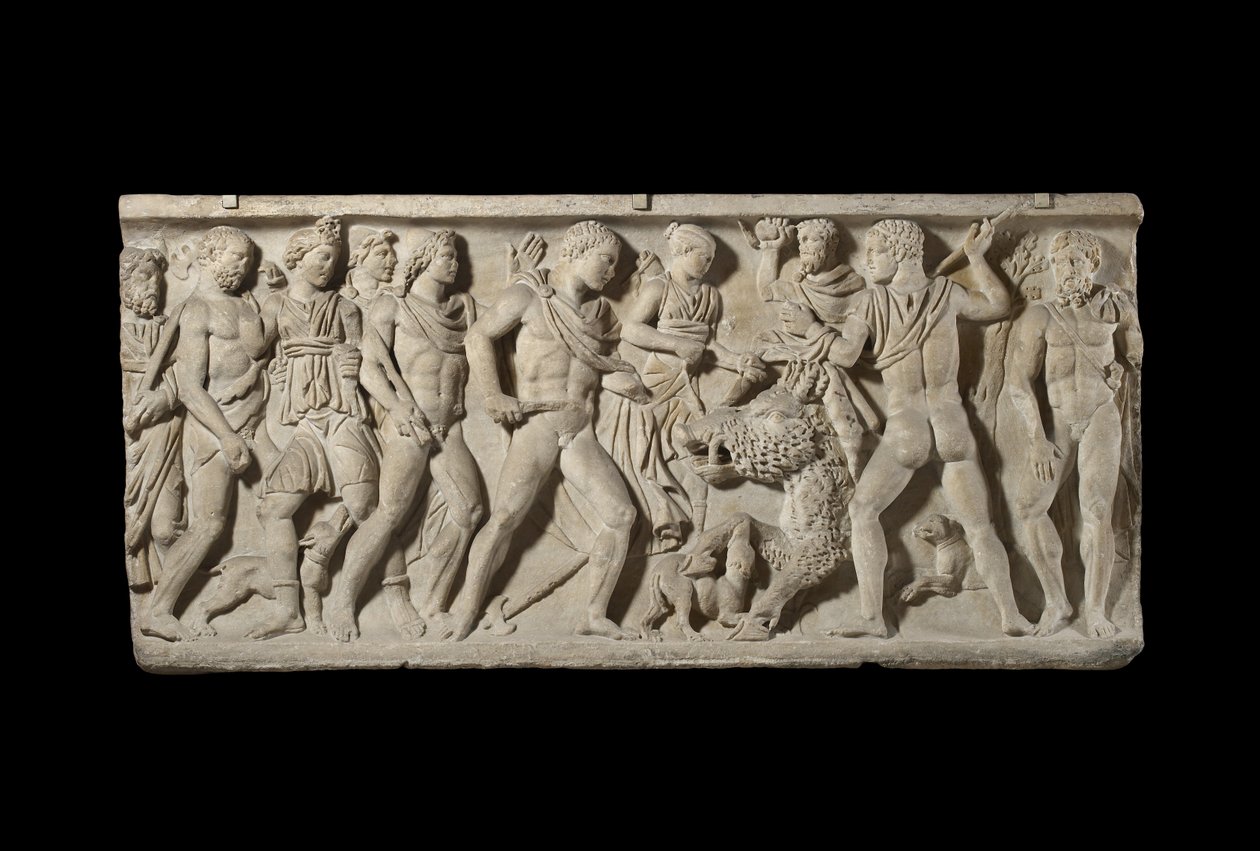 Relief sur sarcophage - Roman