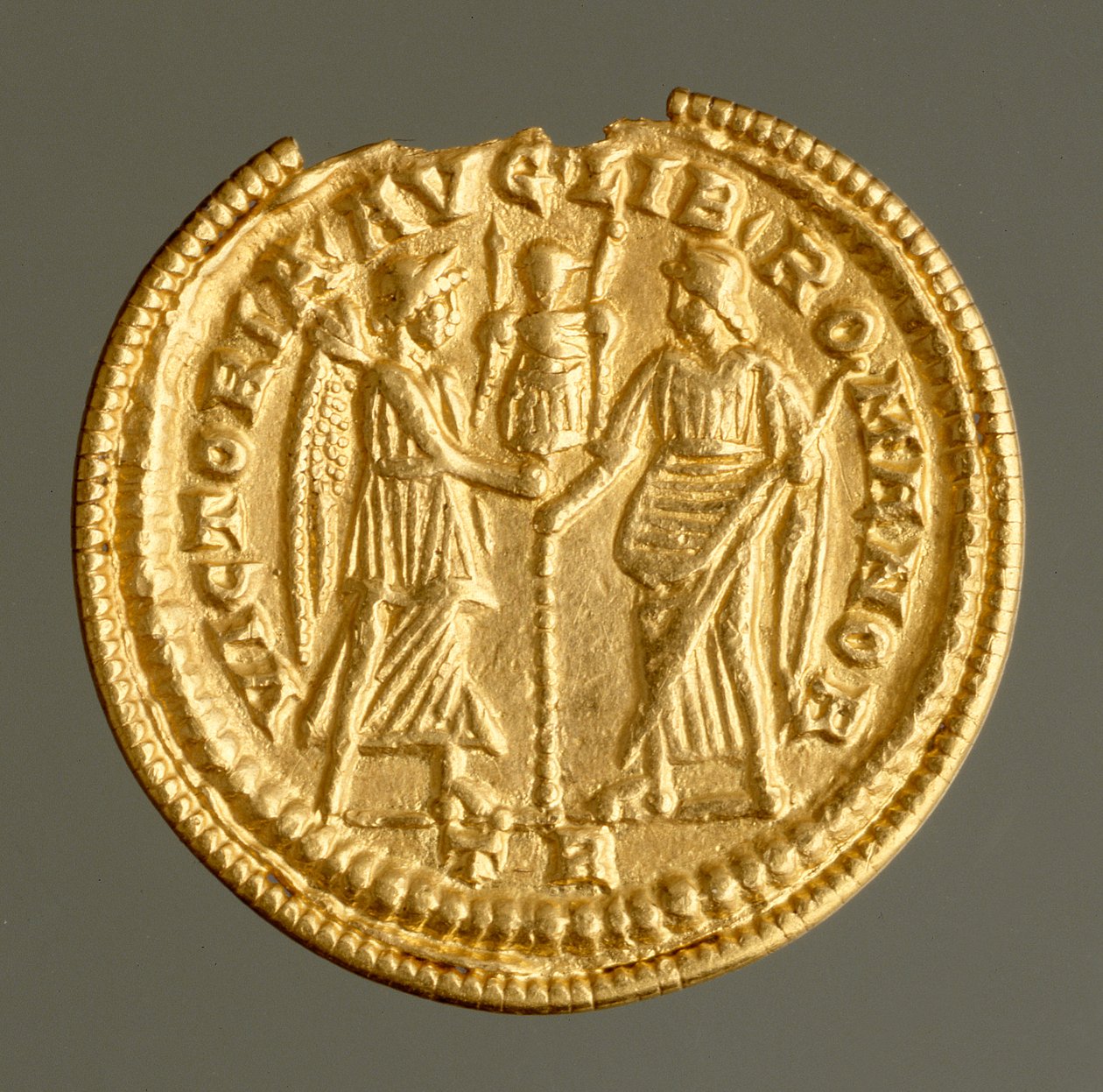 Solidus de Magnentius, trouvé à Kirchberg, c.350-353 - Roman Roman
