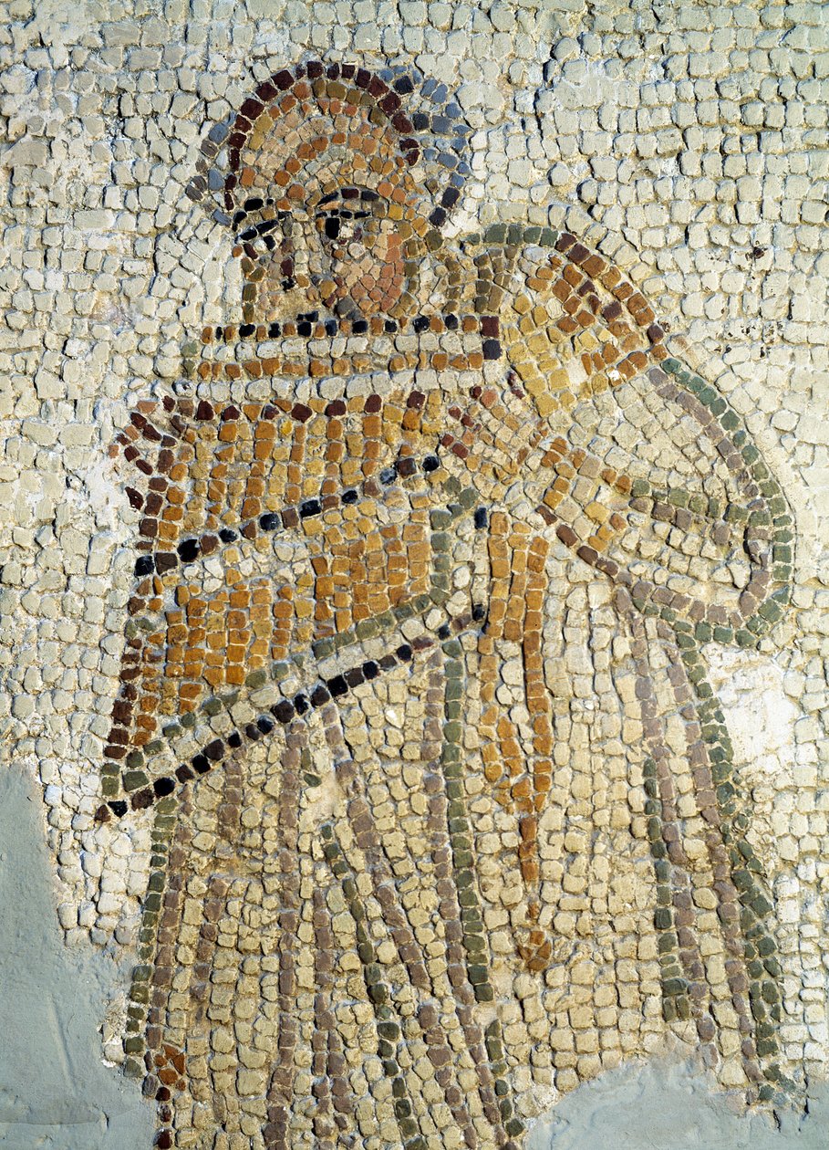 Un joueur de flûte de Pan (Mosaïque) - Roman