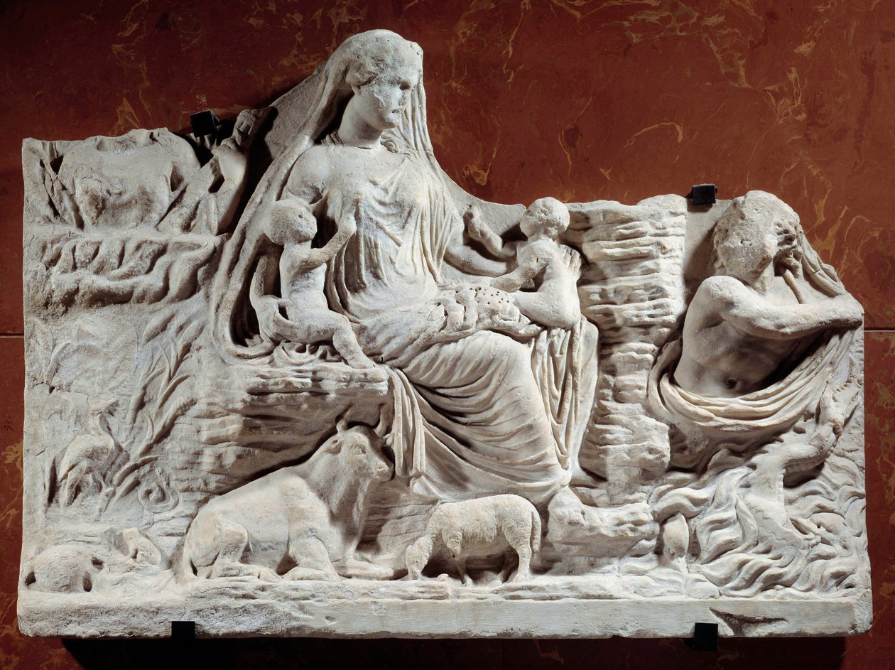 Relief allégorique personnifiant la Terre Mère. Sculpture trouvée à Carthage, début du 2e siècle. Paris, Musée du Louvre - Roman