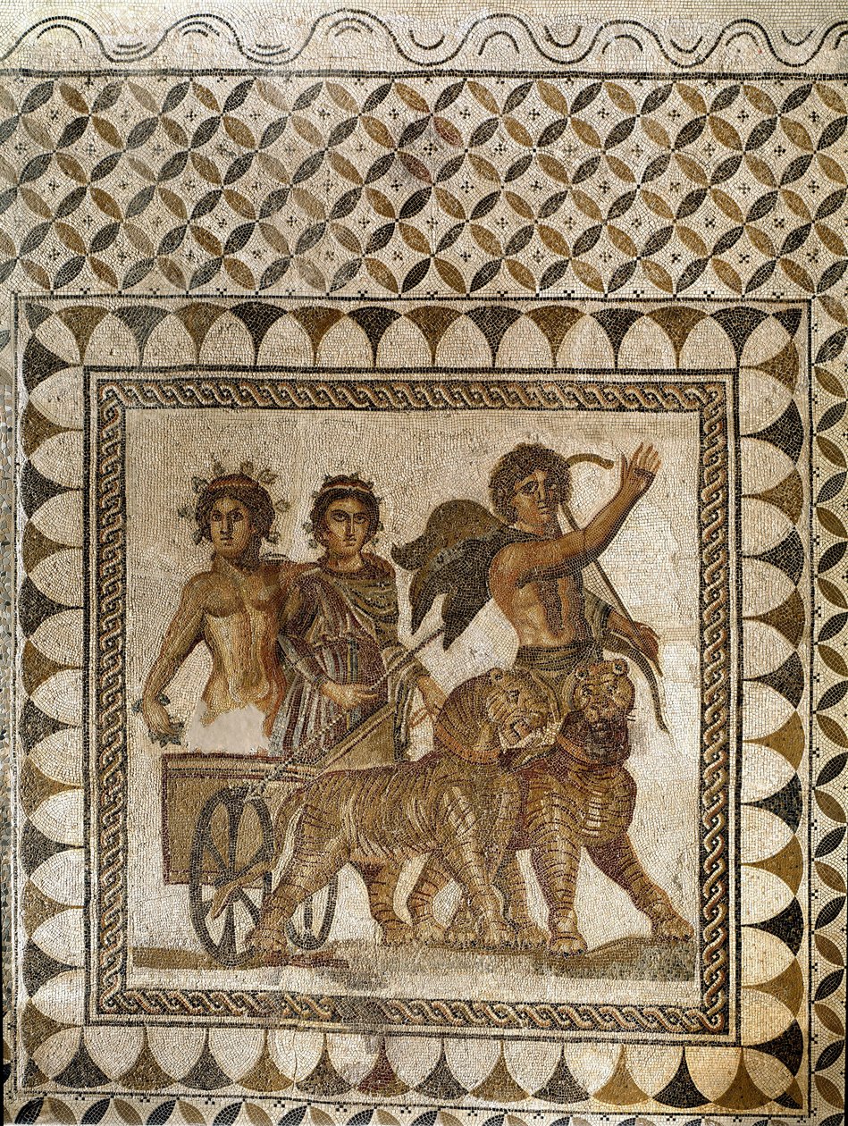 Bacchus dans un char tiré par des tigres, 3ème siècle - Roman