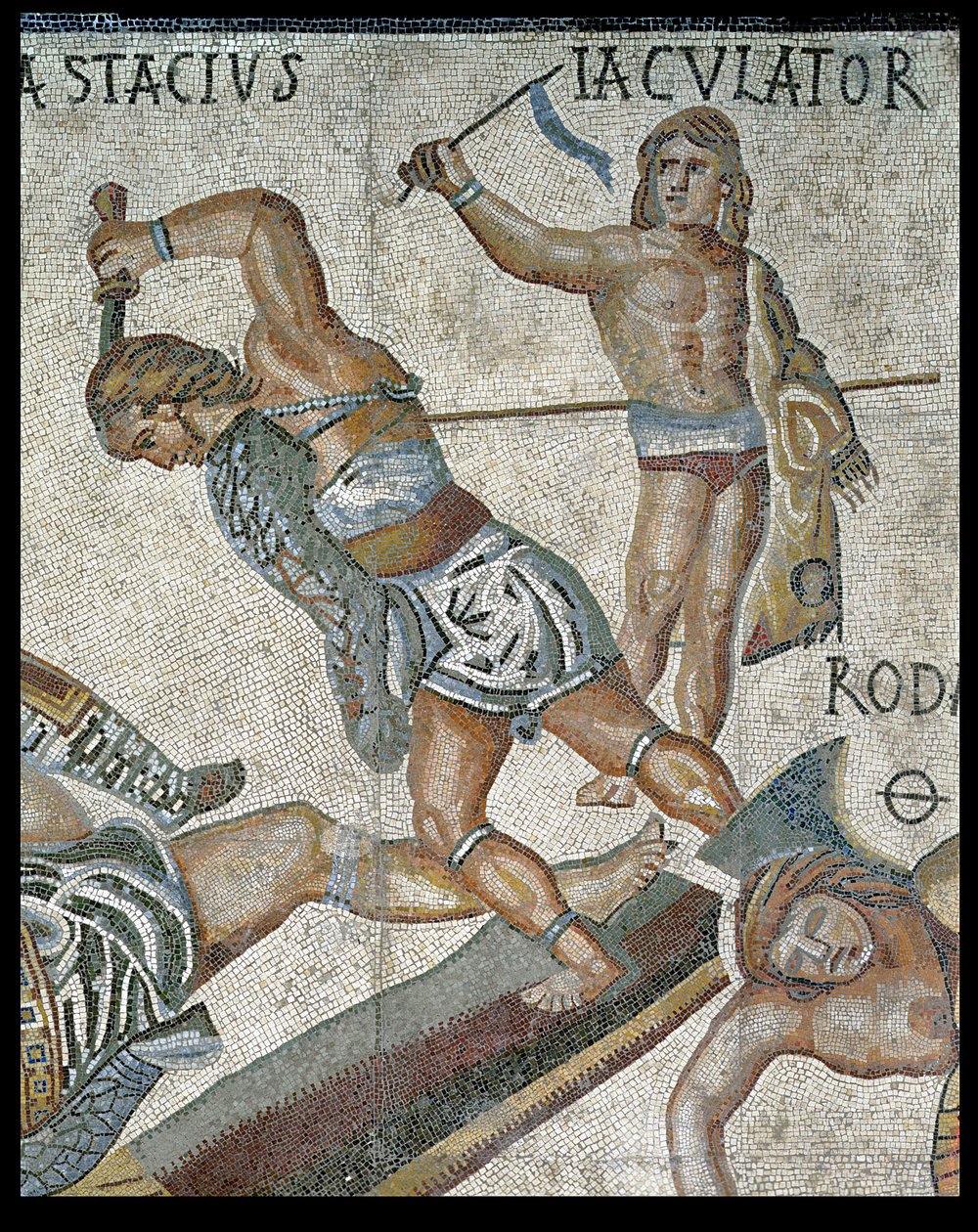 Bataille entre gladiateurs, détail d