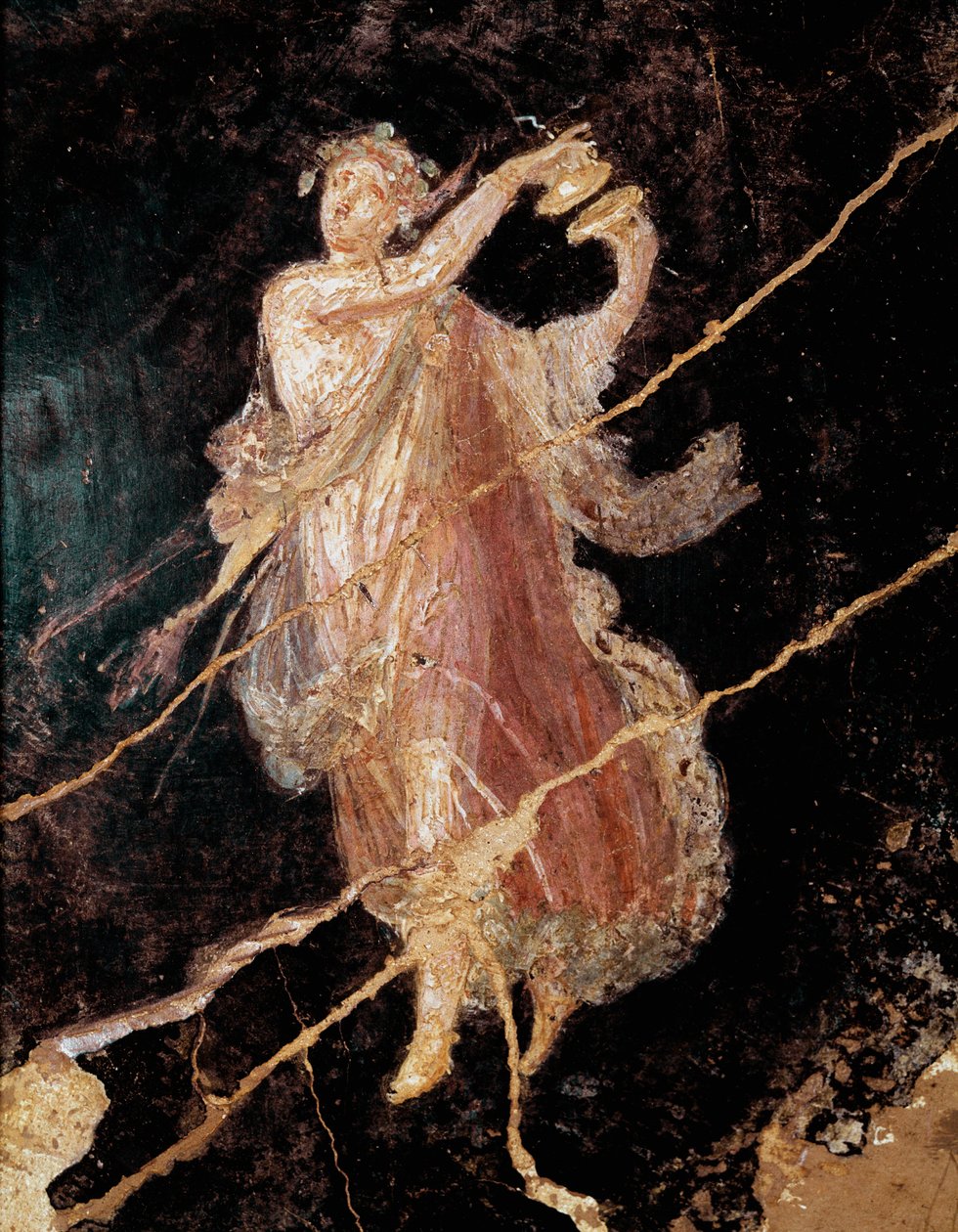 Danseuse avec cymbales (fresque) - Roman