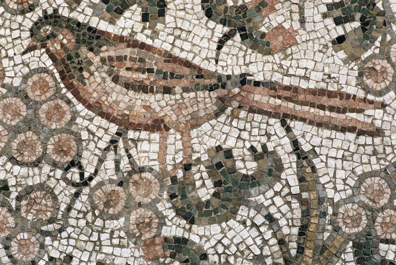 Pavement de sol représentant un oiseau, IVe siècle après J.-C. - Roman